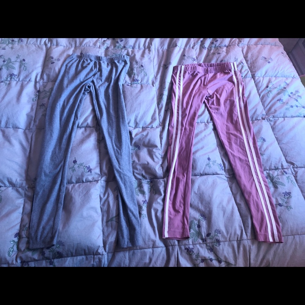 Pink and Grey tights/leggings